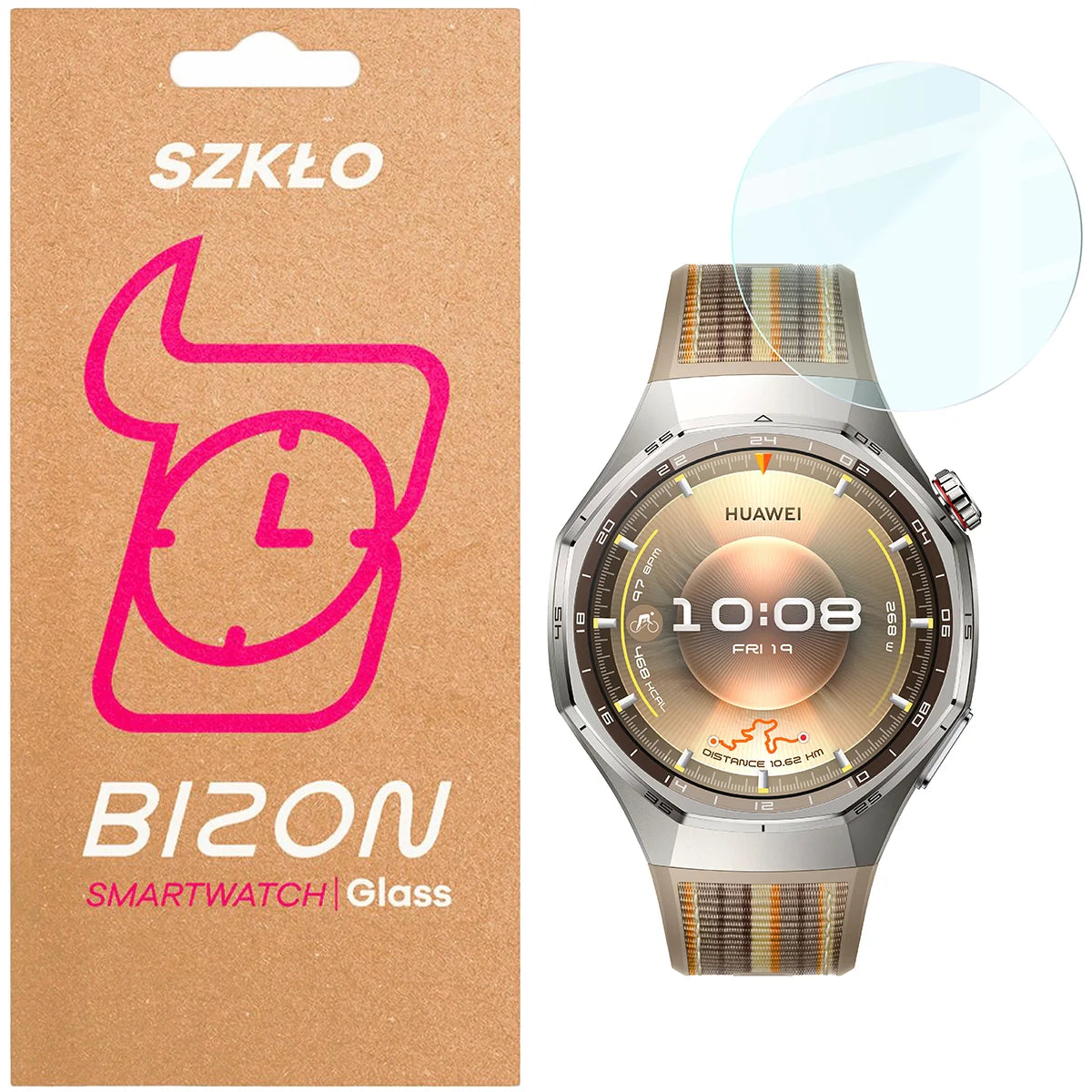 Gehärtetes Glas für Huawei Watch GT6 Pro 46 mm, Bizon Glass Watch Clear, Transparent