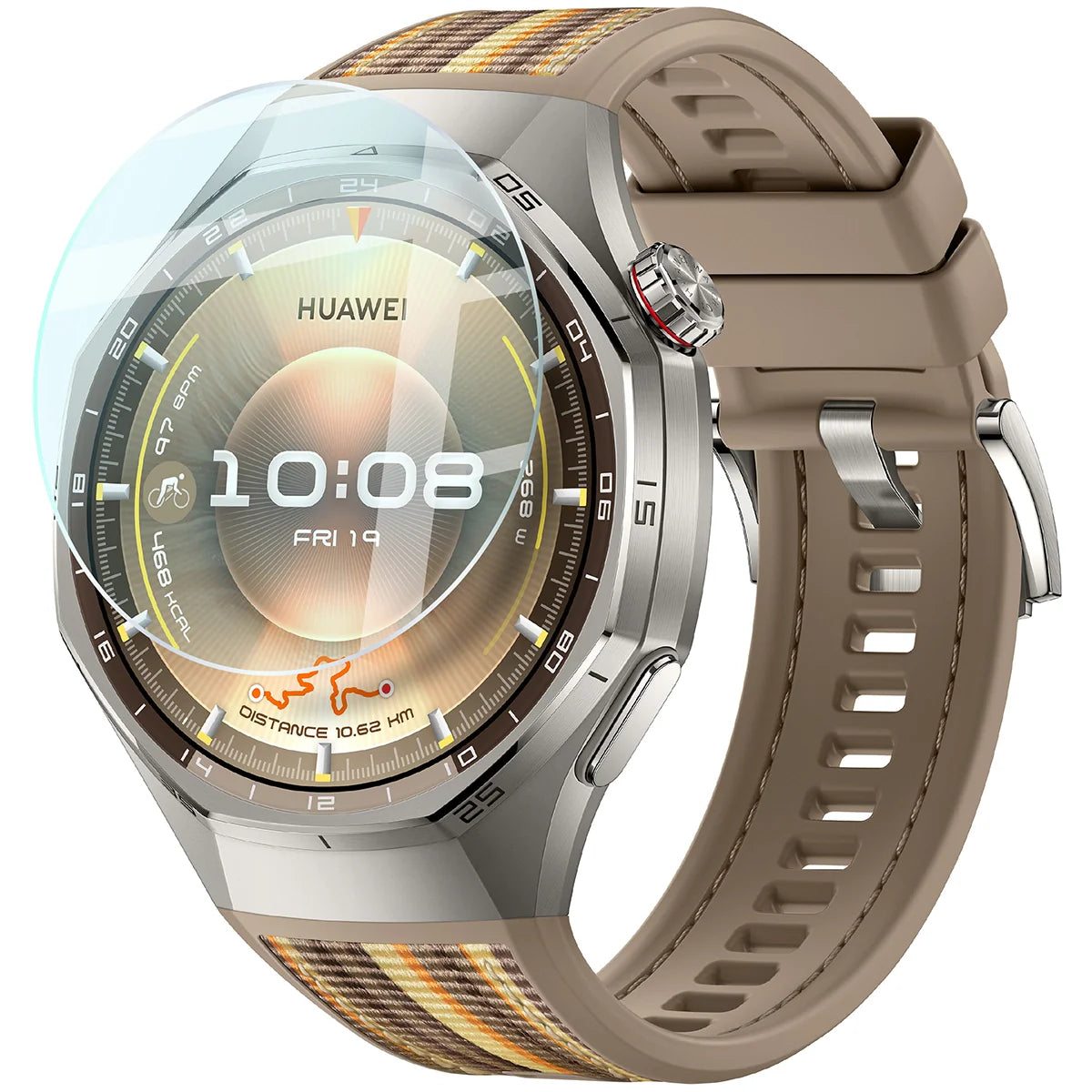 Gehärtetes Glas für Huawei Watch GT6 Pro 46 mm, Bizon Glass Watch Clear, Transparent