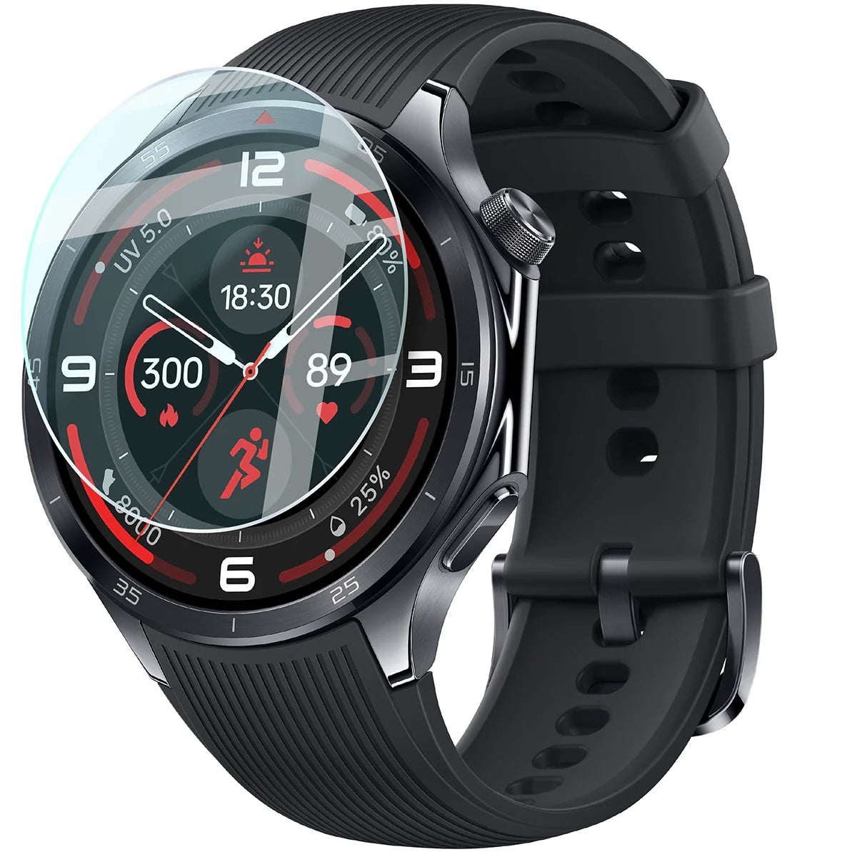 Gehärtetes Glas für OnePlus Watch 3, Bizon Glass Watch Clear, Transparent