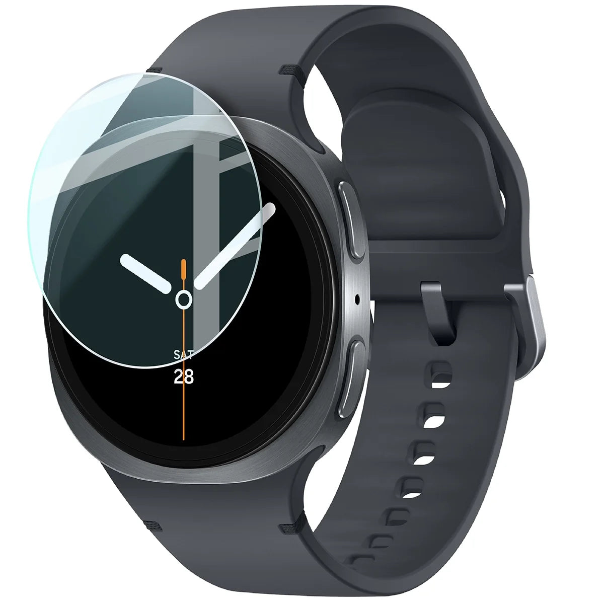 Gehärtetes Glas für Galaxy Watch 8 44 mm, Bizon Glass Watch Clear, Transparent