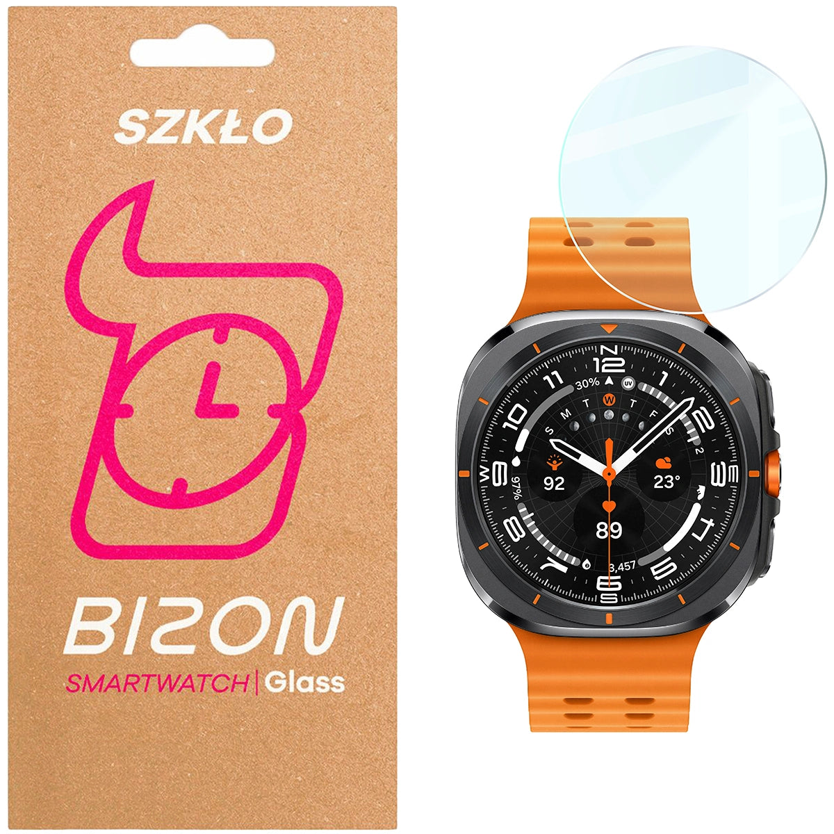 Gehärtetes Glas für Galaxy Watch Ultra 2 / 1, Bizon Glass Watch Clear, Transparent