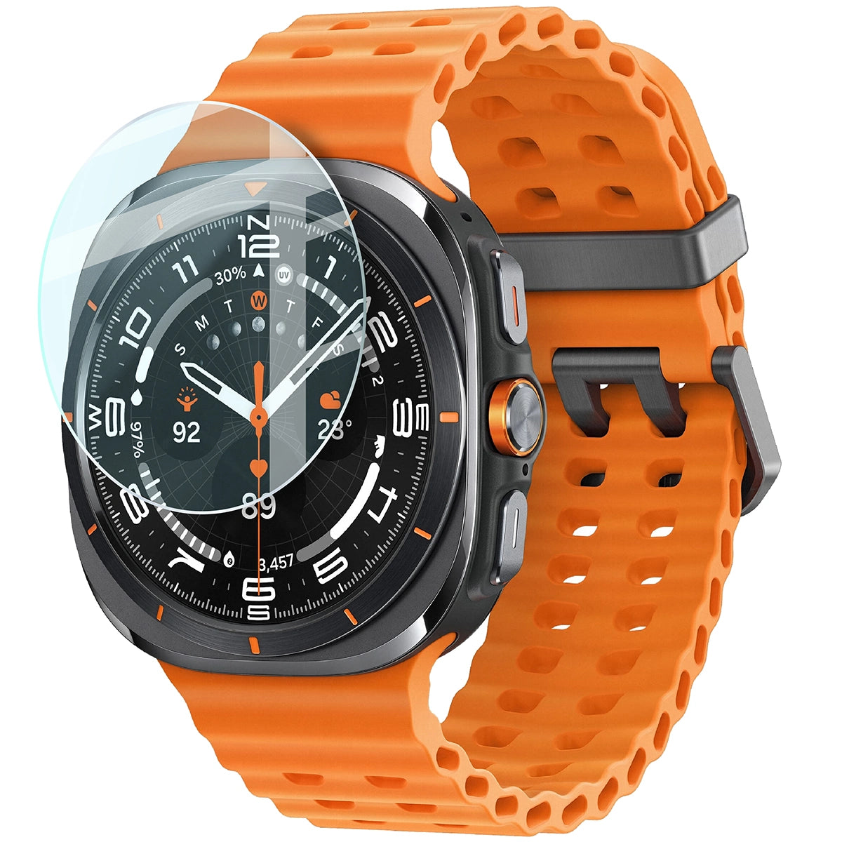 Gehärtetes Glas für Galaxy Watch Ultra 2 / 1, Bizon Glass Watch Clear, Transparent