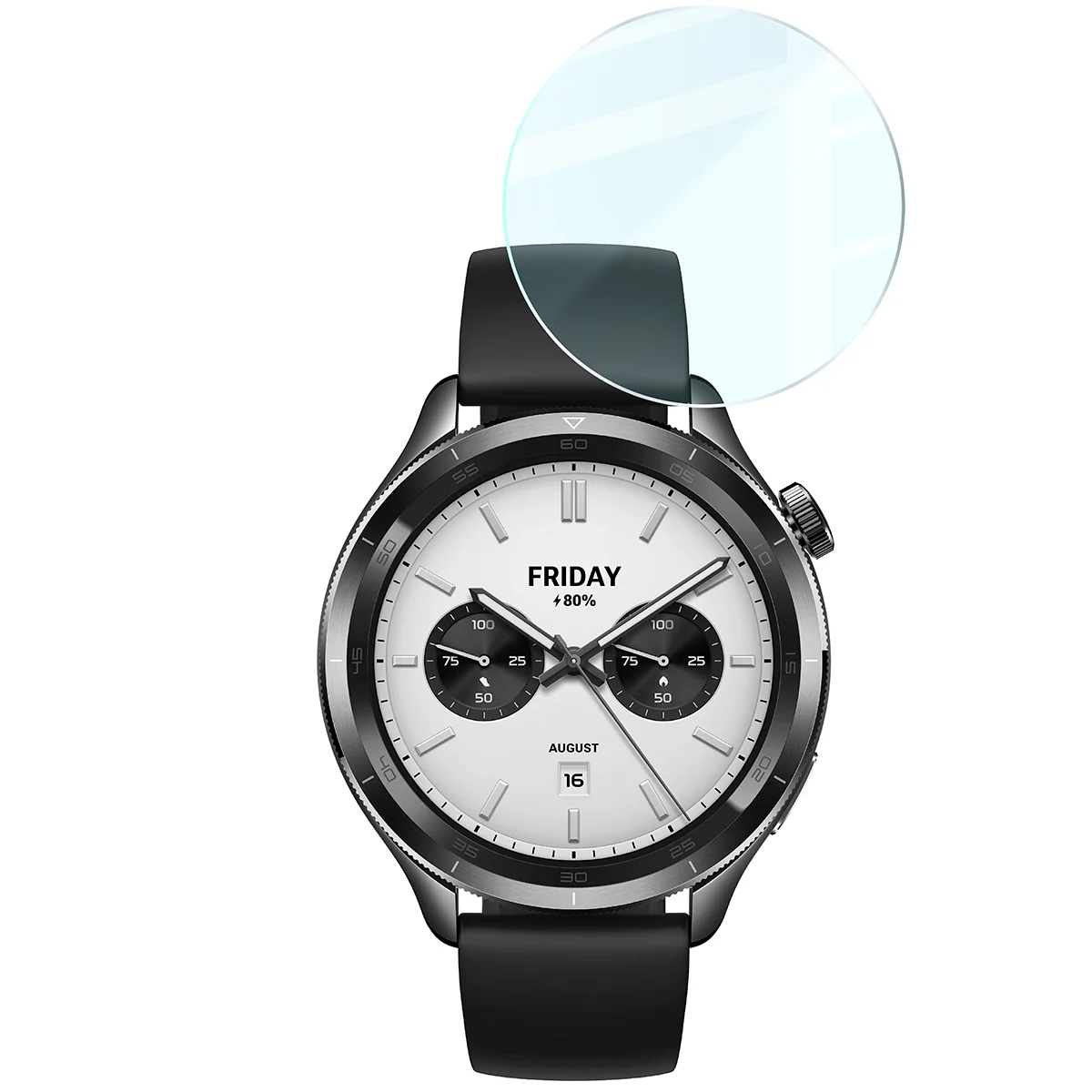 Gehärtetes Glas für Xiaomi Watch S4, Bizon Glass Watch Clear, Transparent