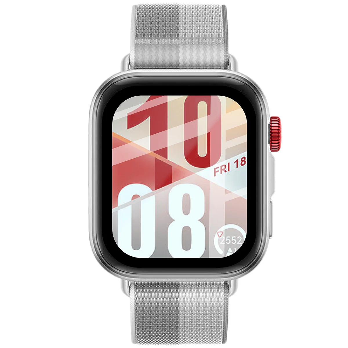 Hybrides Glas für Huawei Watch Fit 4, Bizon Glass Watch Edge Hybrid, Schwarz