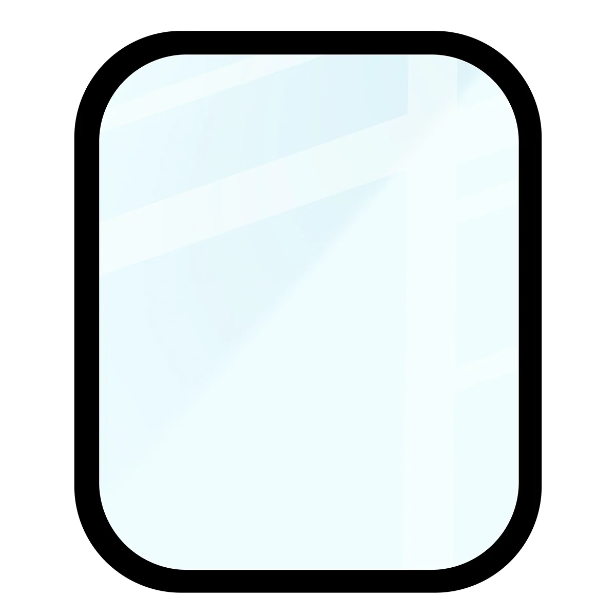 Hybrides Glas für Huawei Watch Fit 4 Pro, Bizon Glass Watch Edge Hybrid, Schwarz