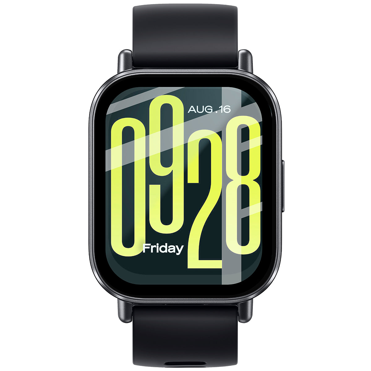 Hybrides Glas für Xiaomi Redmi Watch 5 Active, Bizon Glass Watch Edge Hybrid, Schwarz