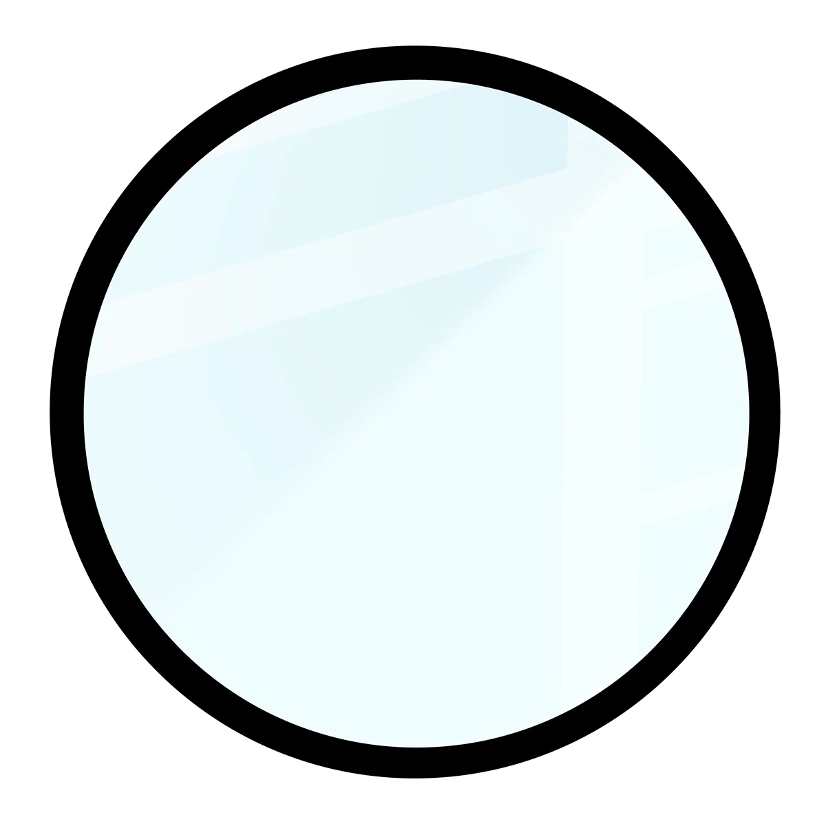 Hybrides Glas für Galaxy Watch 8 40 mm, Bizon Glass Watch Edge Hybrid, Schwarz