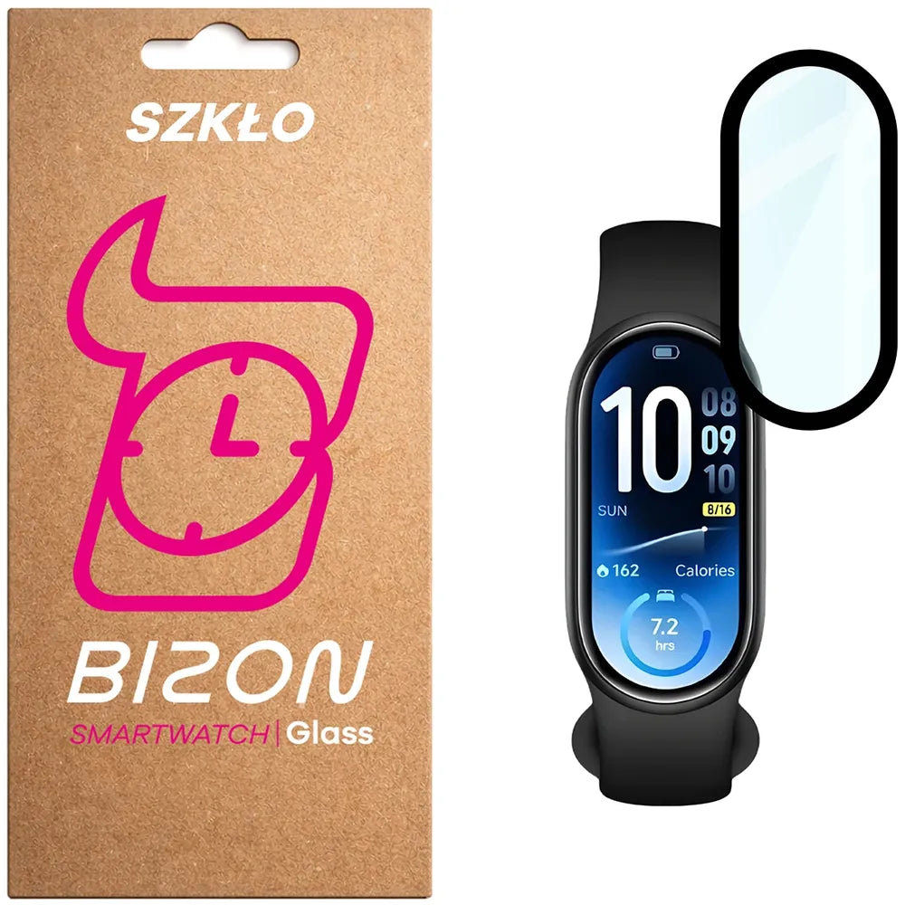 Hybrides Glas für Xiaomi Smart Band 11, Bizon Watch Glass Edge Hybrid, Schwarz (1/5)