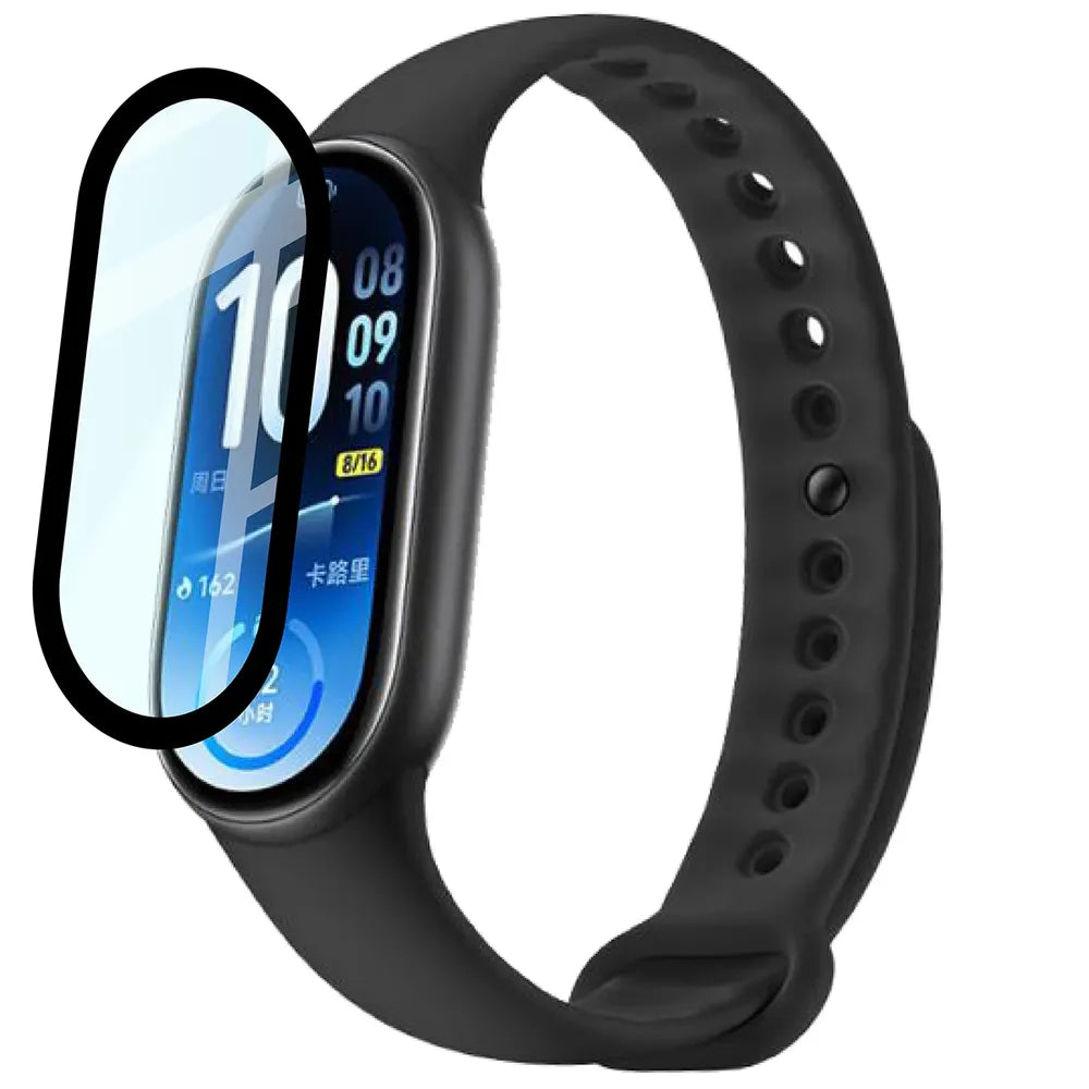 Hybrides Glas für Xiaomi Smart Band 11, Bizon Watch Glass Edge Hybrid, Schwarz (3/5)