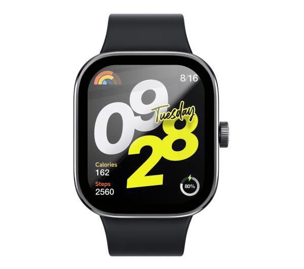 Hybrides Glas für Xiaomi Redmi Watch 4, Bizon Glass Watch Edge Hybrid, Schwarz