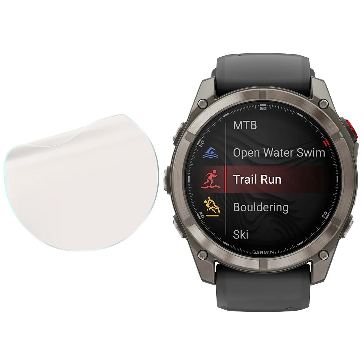 Matte Folie für Garmin Fenix 8 Pro AMOLED 47 mm, Bizon Watch Film Sun, 1 Stück