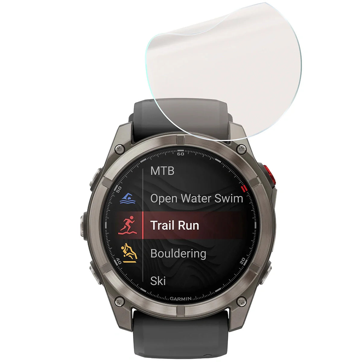 Matte Folie für Garmin Fenix 8 Pro AMOLED 47 mm, Bizon Watch Film Sun, 1 Stück