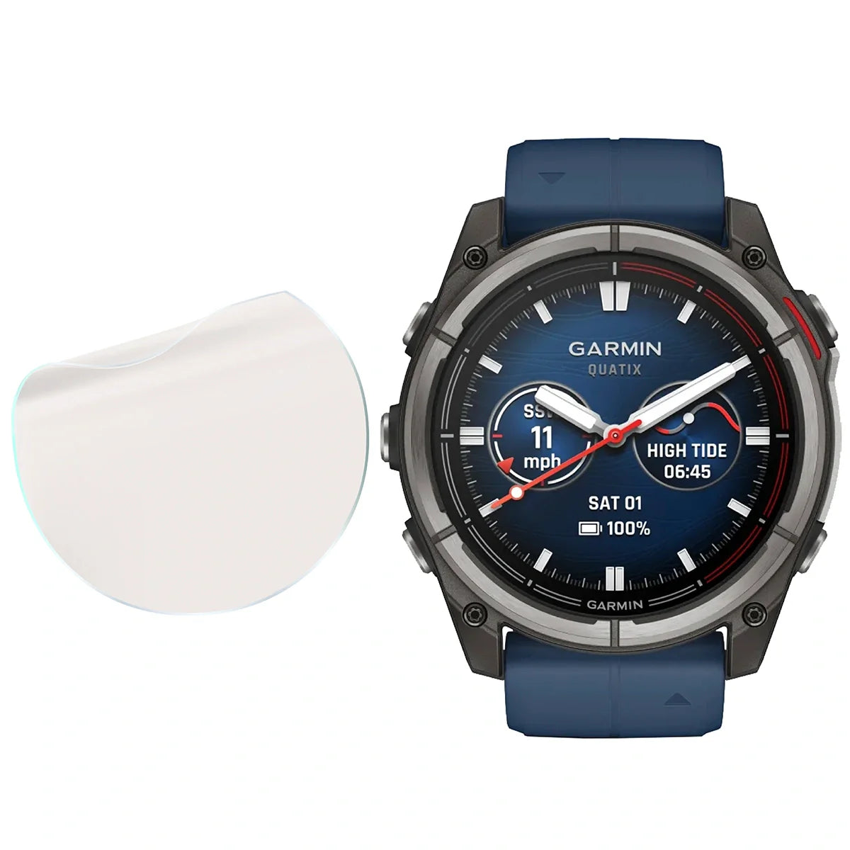 Matte Folie für Garmin Quatix 8 Pro 47 mm, Bizon Watch Film Sun, 1 Stück