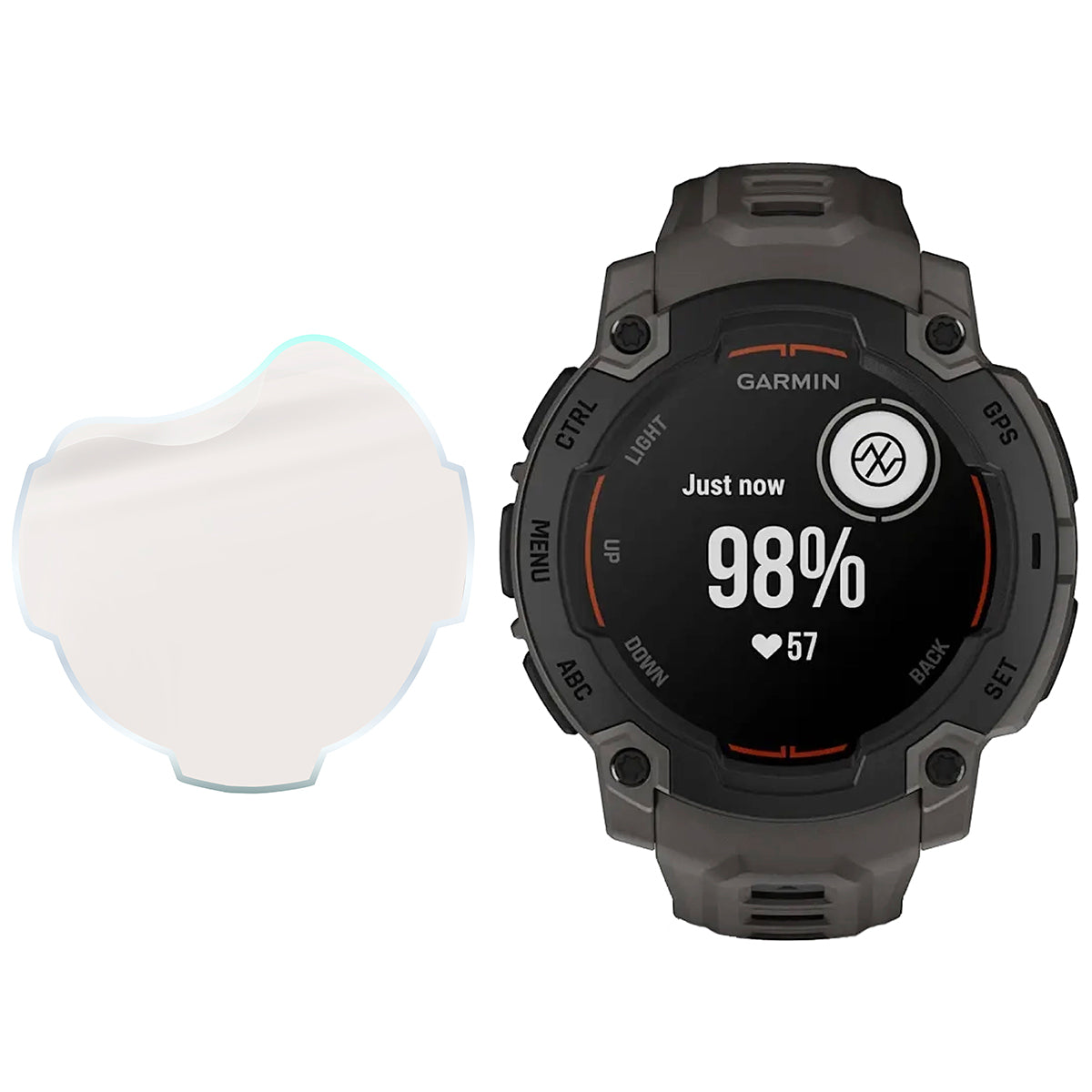Matte Folie für Garmin Instinct E 45 mm, Bizon Watch Film Sun Duo, 2 Stück
