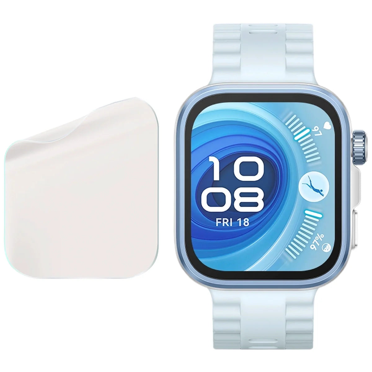 Matte Folie für Huawei Watch Fit 4 Pro, Bizon Glass Watch Film Sun Duo, 2 Stück