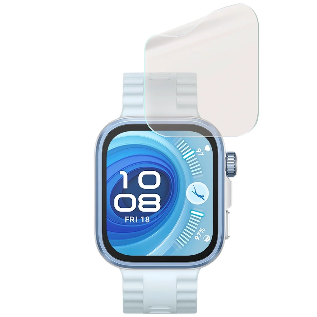 Matte Folie für Huawei Watch Fit 4 Pro, Bizon Glass Watch Film Sun Duo, 2 Stück