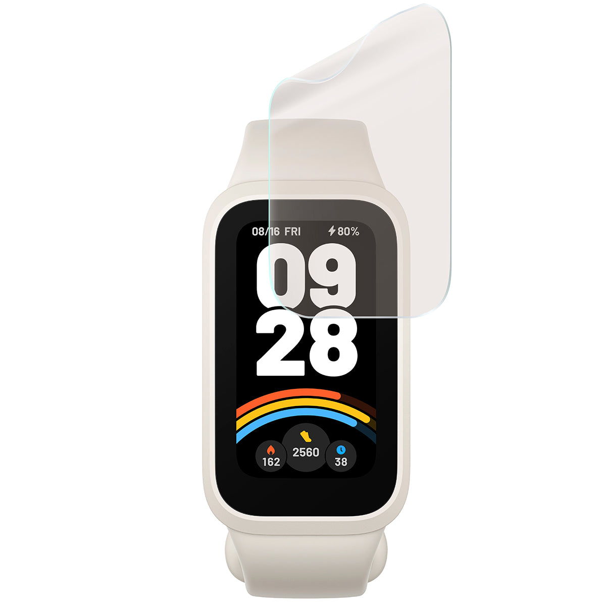 Matte Folie für Xiaomi Smart Band 9 Active, Bizon Watch Film Sun Duo, 2 Stück