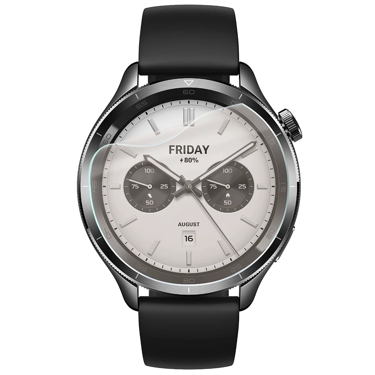 Matte Folie für Xiaomi Watch S4, Bizon Glass Watch Film Sun Duo, 2 Stück