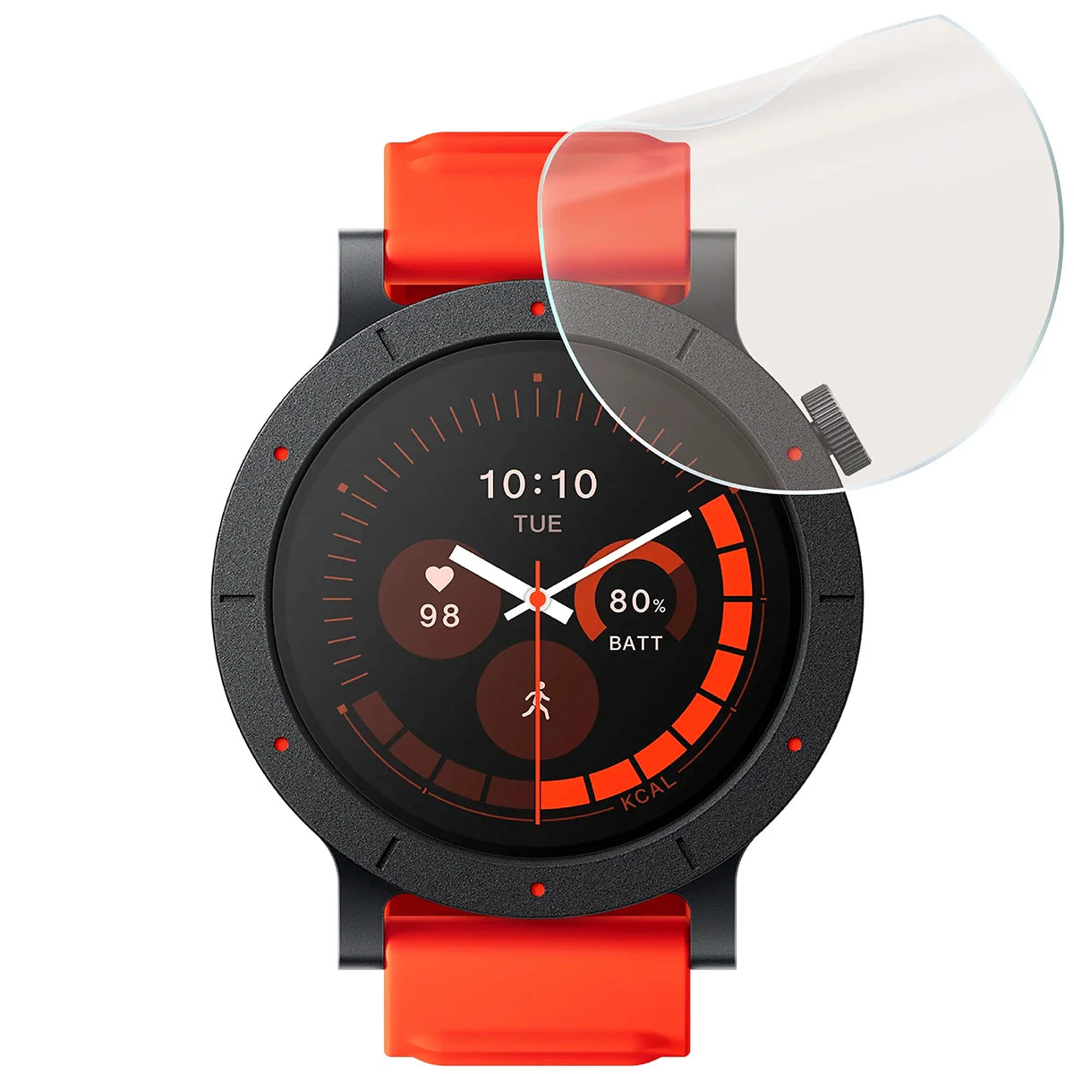 Matte Folie für Nothing CMF Watch 3 Pro, Bizon Glass Watch Film Sun Duo, 2 Stück