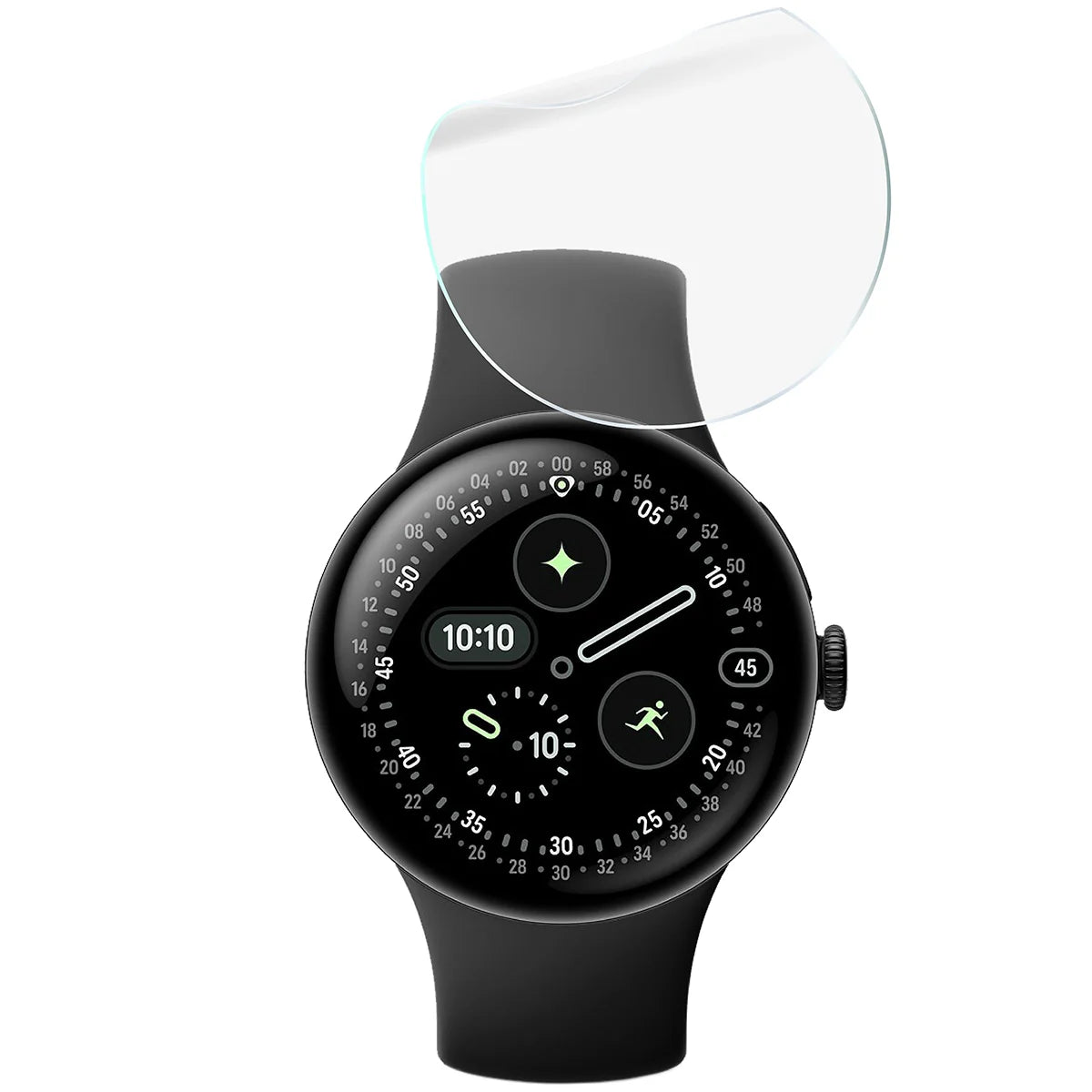 Hydrogel Folie für den Bildschirm für Google Pixel Watch 4 45 mm, Bizon Glass Watch Hydrogel Duo, 2 Stück