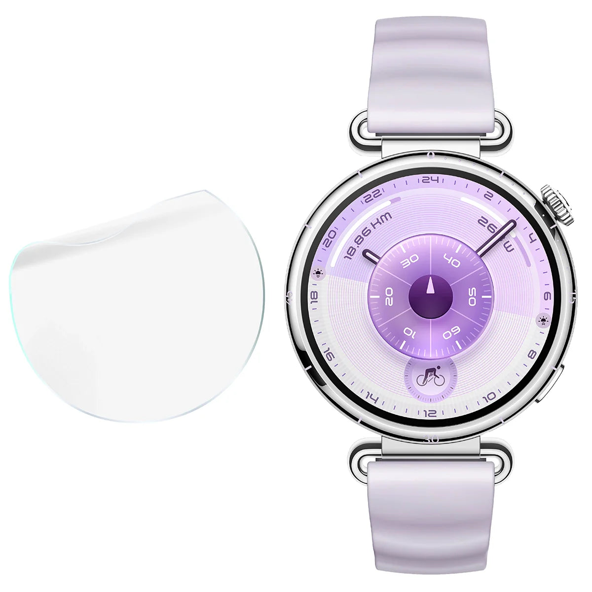 Hydrogel Folie für den Bildschirm für Huawei Watch GT6 41 mm, Bizon Watch Film Hydrogel Duo, 2 Stück