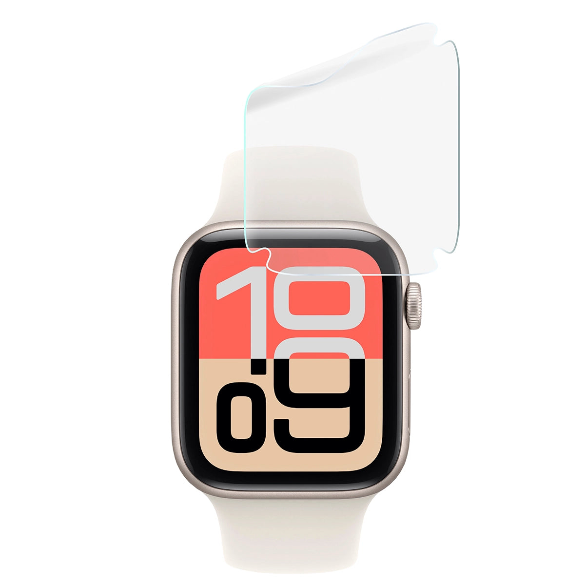 Hydrogel Folie für den Bildschirm für Apple Watch SE 3 / SE 2 / SE / 6 / 5 / 4 (44 mm), Bizon Watch Film Hydrogel Duo, 2 Stück