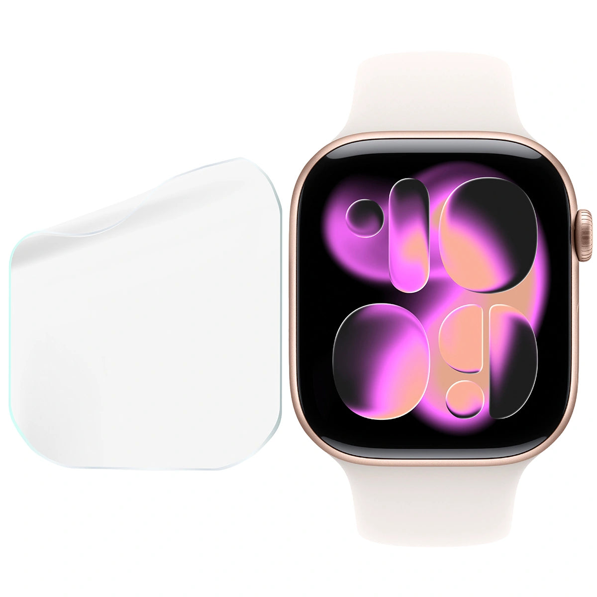 Hydrogel Folie für den Bildschirm für Apple Watch 11 / 10 (46mm), Bizon Glass Watch Hydrogel Duo, 2 Stück