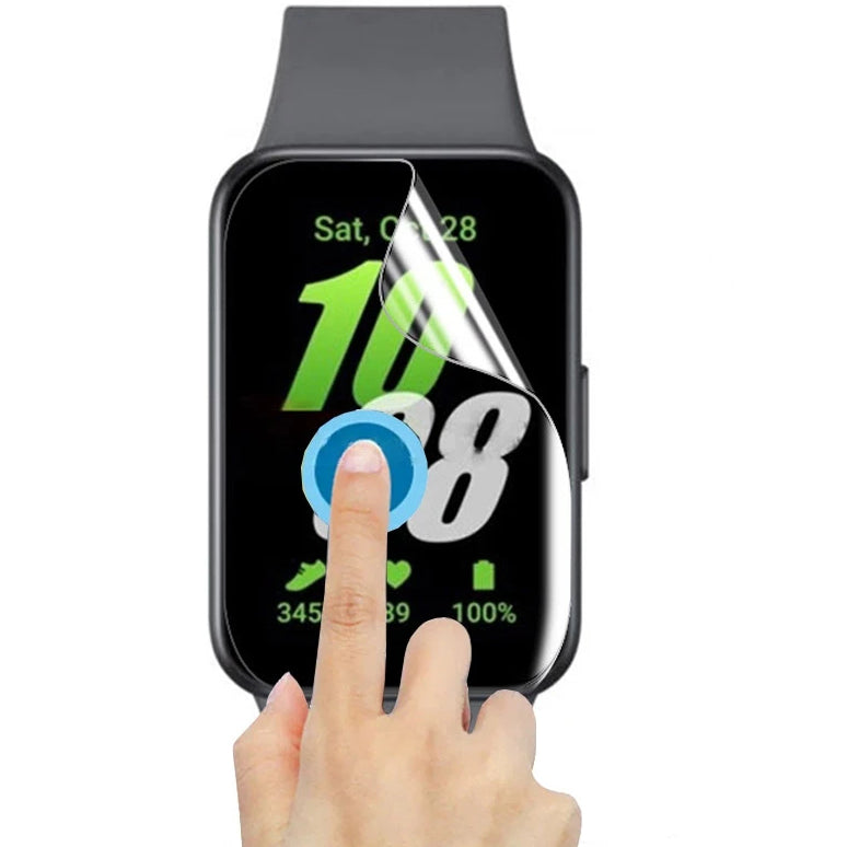 Hydrogel Folie für den Bildschirm für Galaxy Fit 3, Bizon Watch Film Hydrogel Duo, 2 Stück