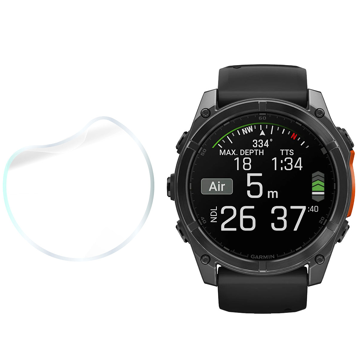 Hydrogel Folie für den Bildschirm für Garmin Fenix 8 Solar 51 mm / AMOLED 47 mm / AMOLED 51 mm, Bizon Watch Film Hydrogel Duo, 2 Stück