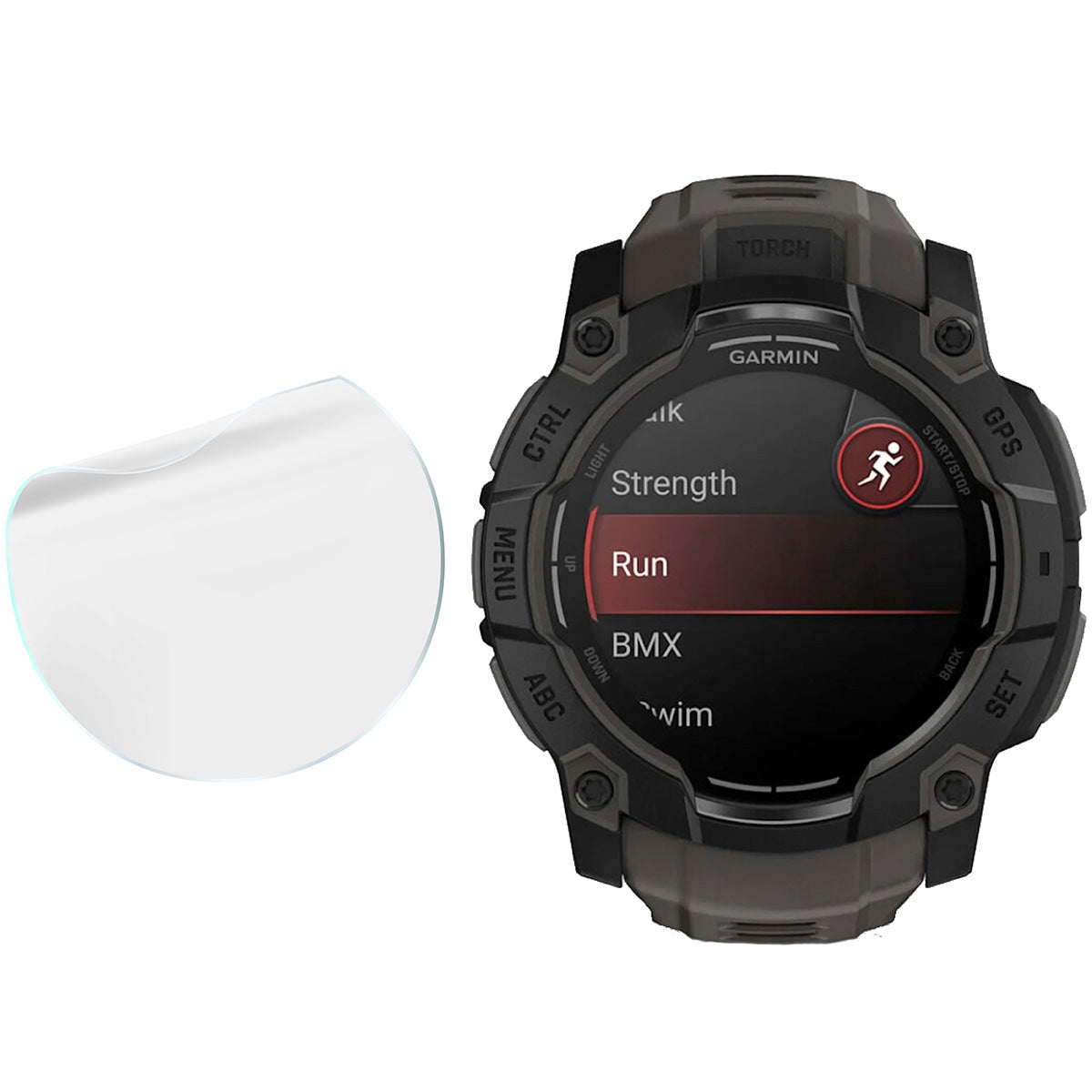 Hydrogel Folie für den Bildschirm für Garmin Instinct 3 50 mm, Bizon Watch Film Hydrogel Duo, 2 Stück