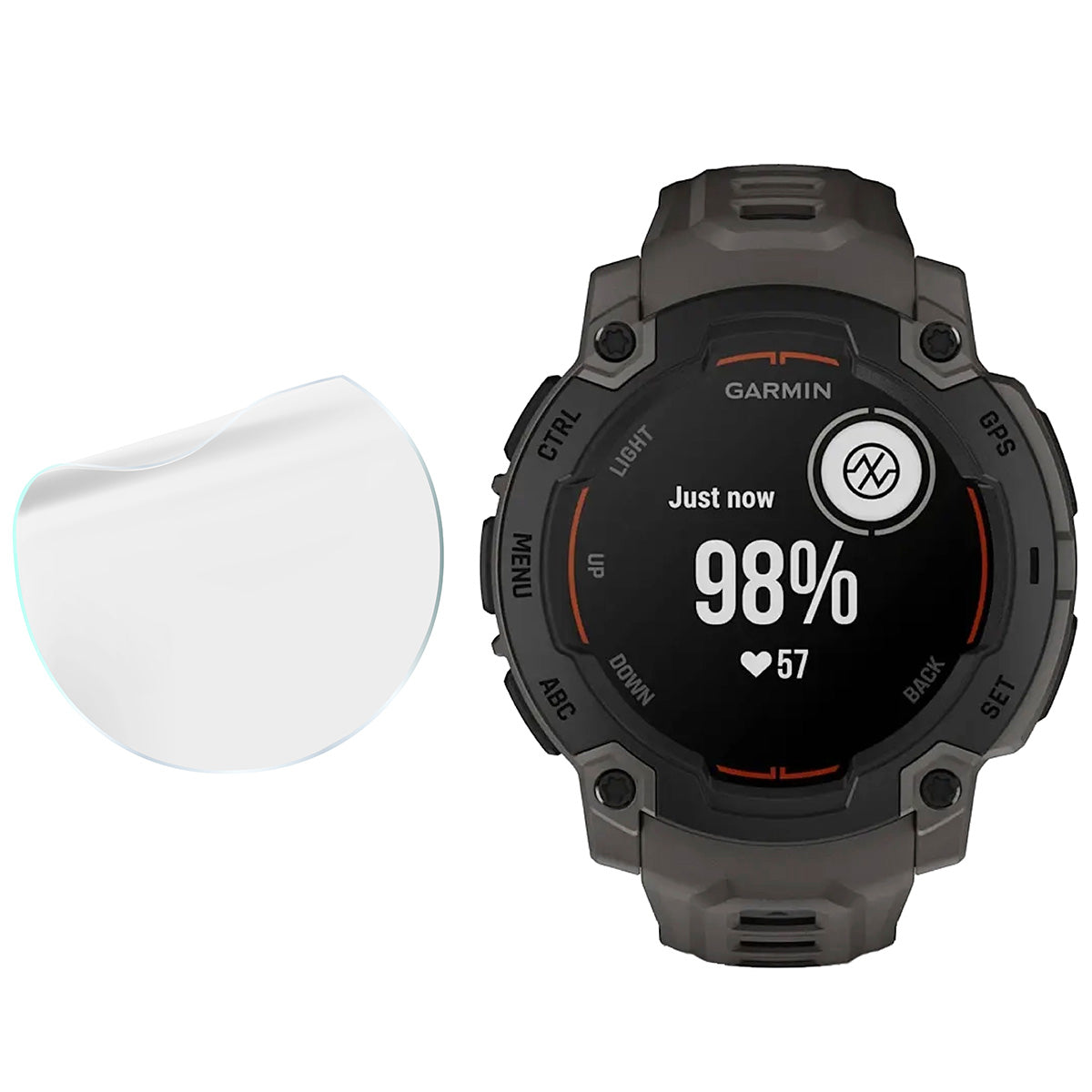Hydrogel Folie für den Bildschirm für Garmin Instinct E 45 mm, Bizon Watch Film Hydrogel Duo, 2 Stück