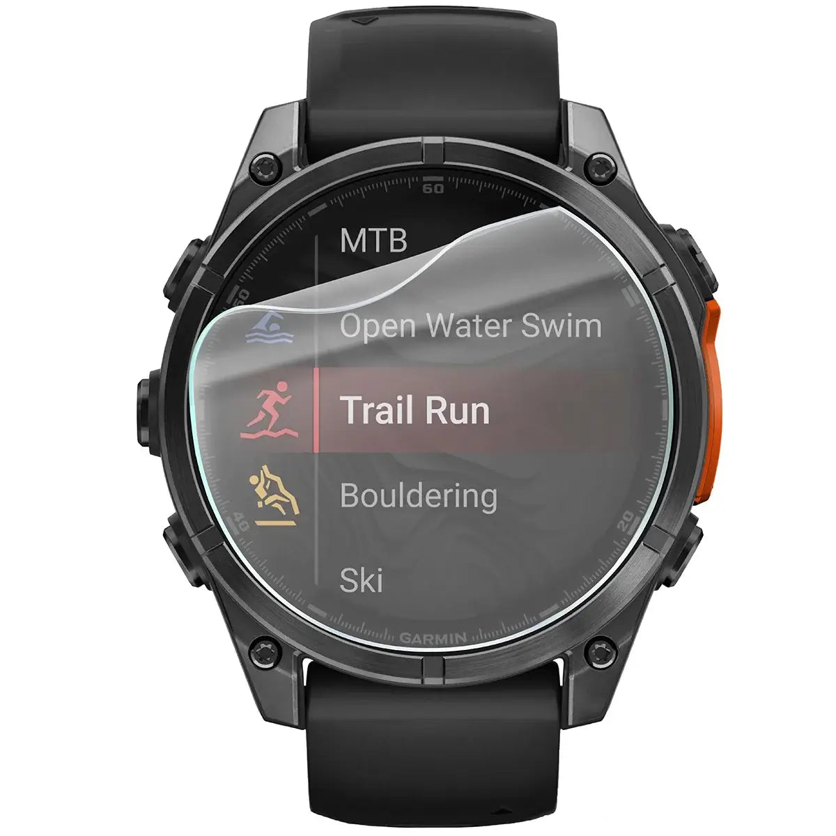Hydrogel Folie für den Bildschirm für Garmin Tactix 8 AMOLED 47 mm, Bizon Glass Watch Hydrogel Duo, 2 Stück