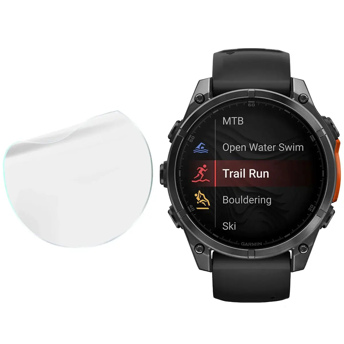 Hydrogel Folie für den Bildschirm für Garmin Tactix 8 AMOLED 47 mm, Bizon Glass Watch Hydrogel Duo, 2 Stück