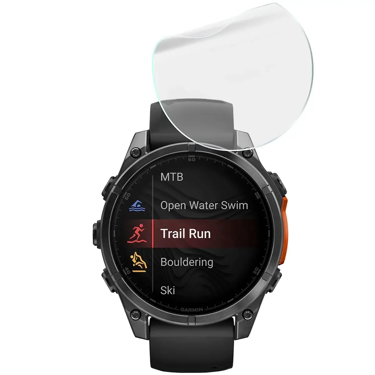 Hydrogel Folie für den Bildschirm für Garmin Tactix 8 AMOLED 47 mm, Bizon Glass Watch Hydrogel Duo, 2 Stück