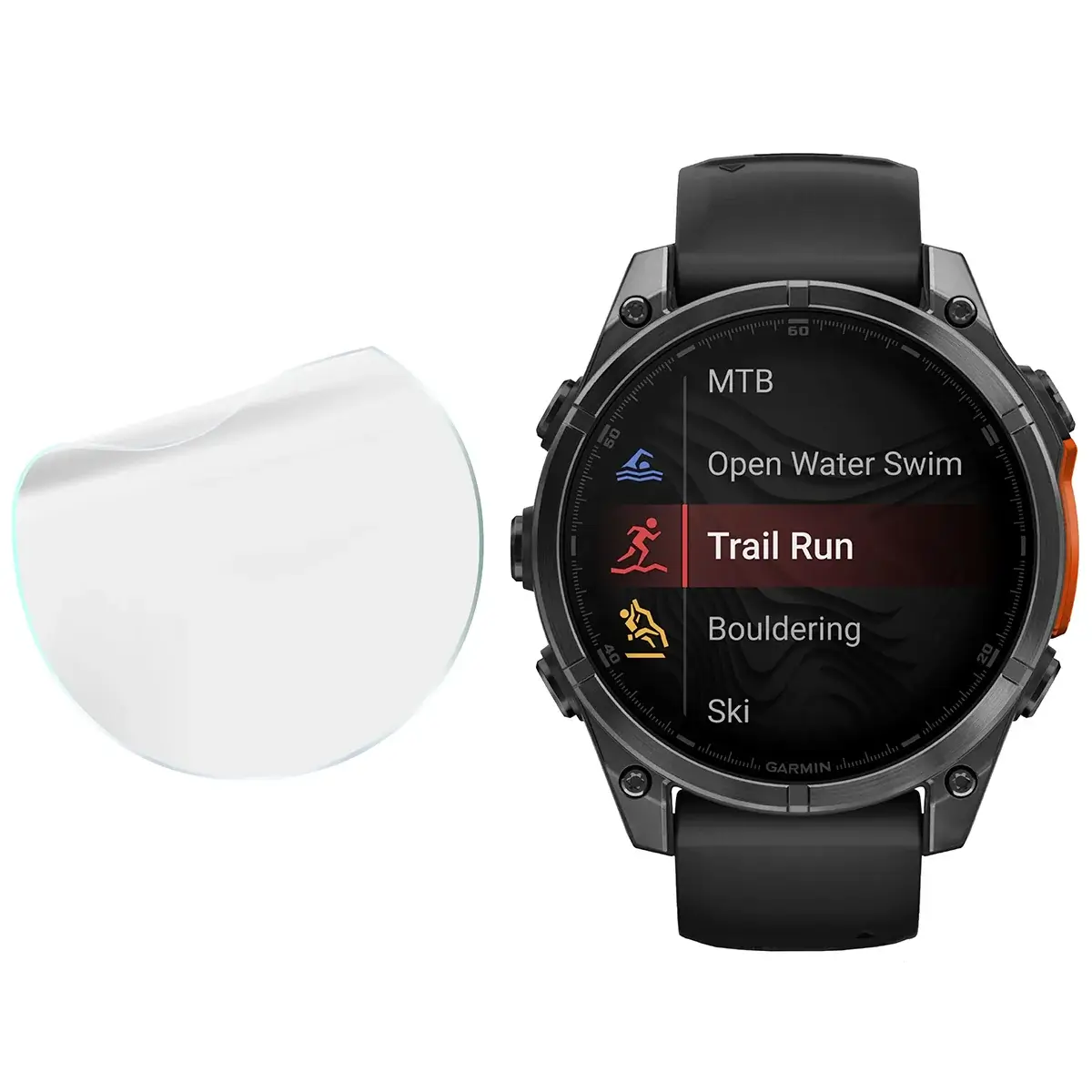 Hydrogel Folie für den Bildschirm für Garmin Tactix 8 AMOLED 51 mm / SOLAR 51 mm, Bizon Watch Film Hydrogel Duo, 2 Stück