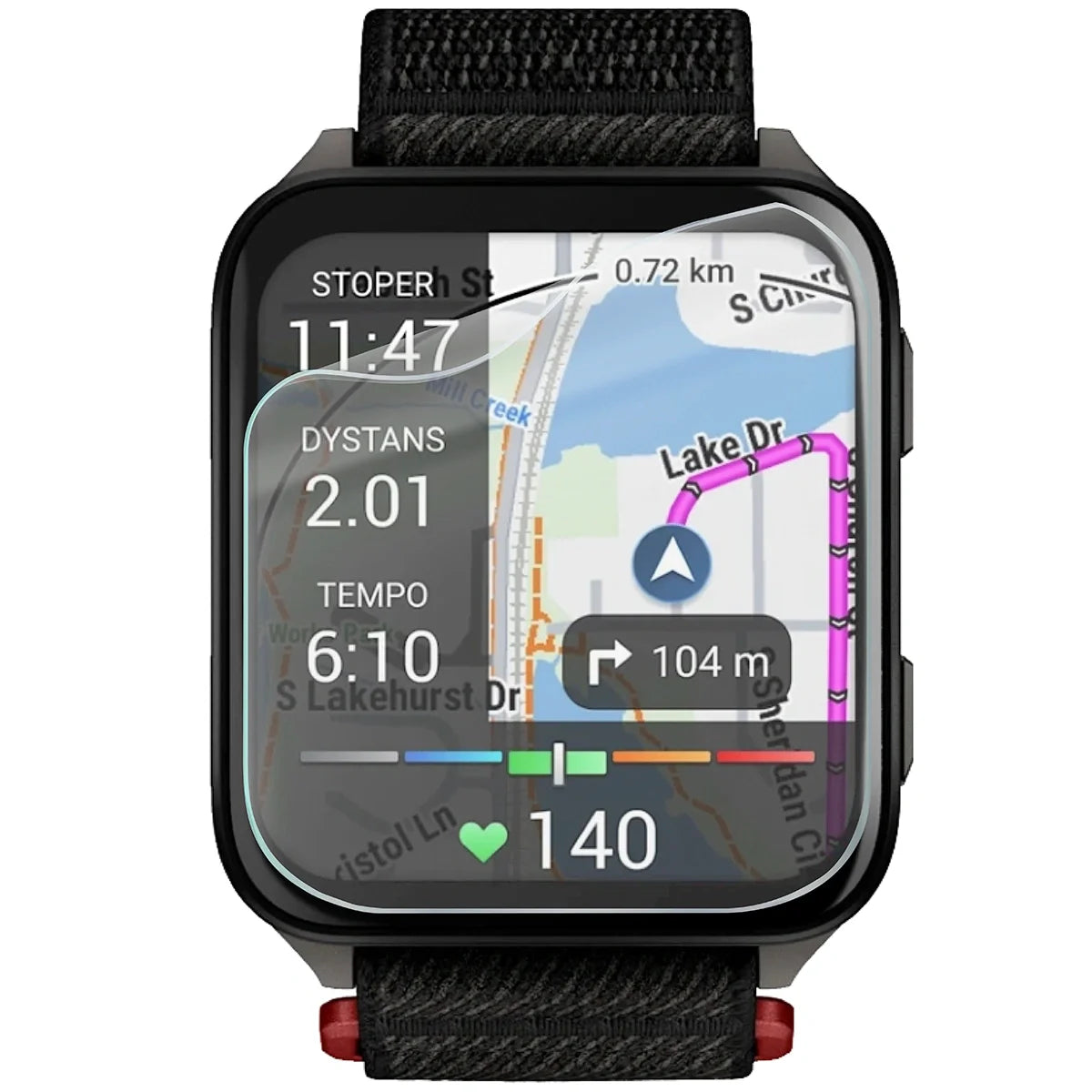 Hydrogel Folie für den Bildschirm für Garmin Venu X1, Bizon Glass Watch Hydrogel Duo, 2 Stück