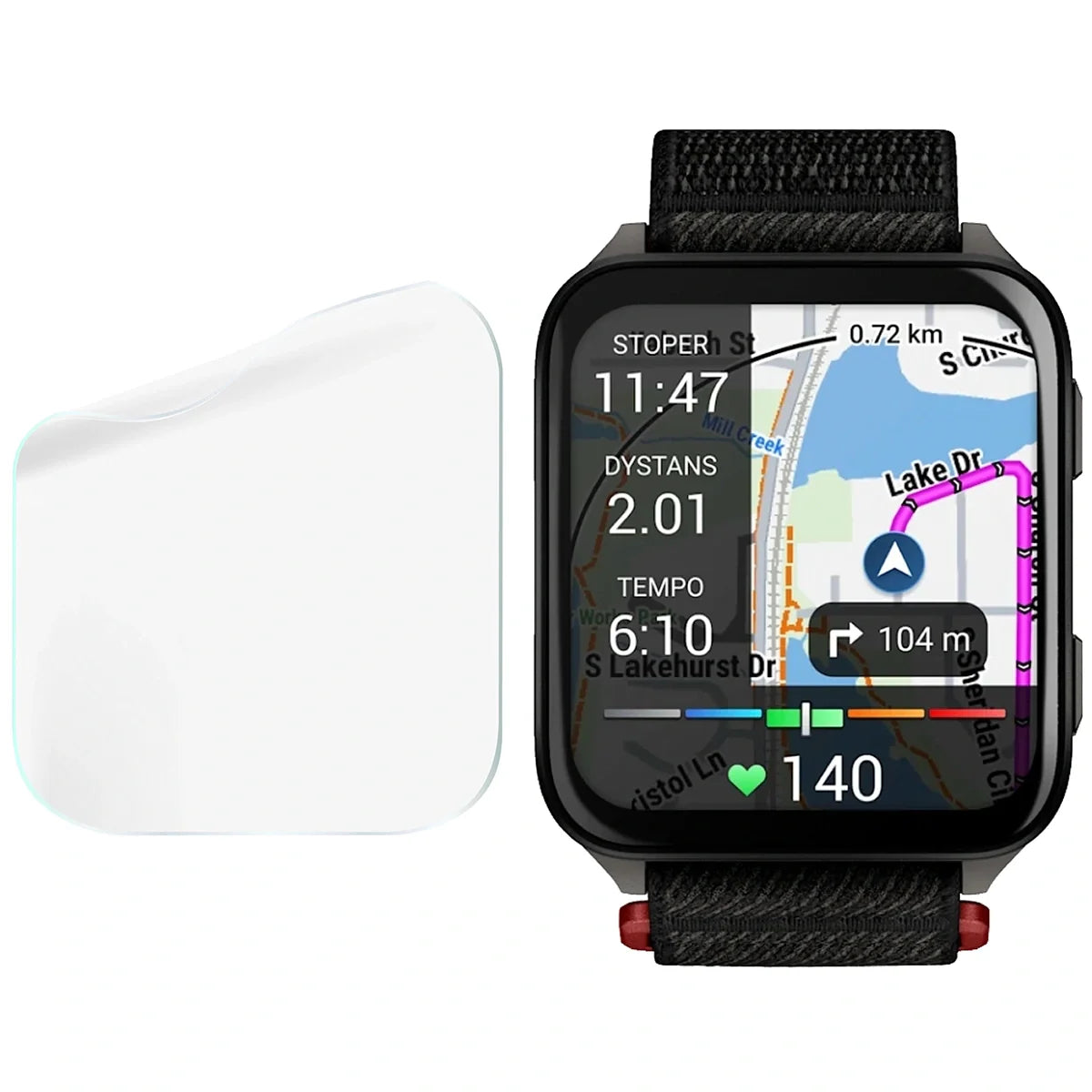 Hydrogel Folie für den Bildschirm für Garmin Venu X1, Bizon Glass Watch Hydrogel Duo, 2 Stück