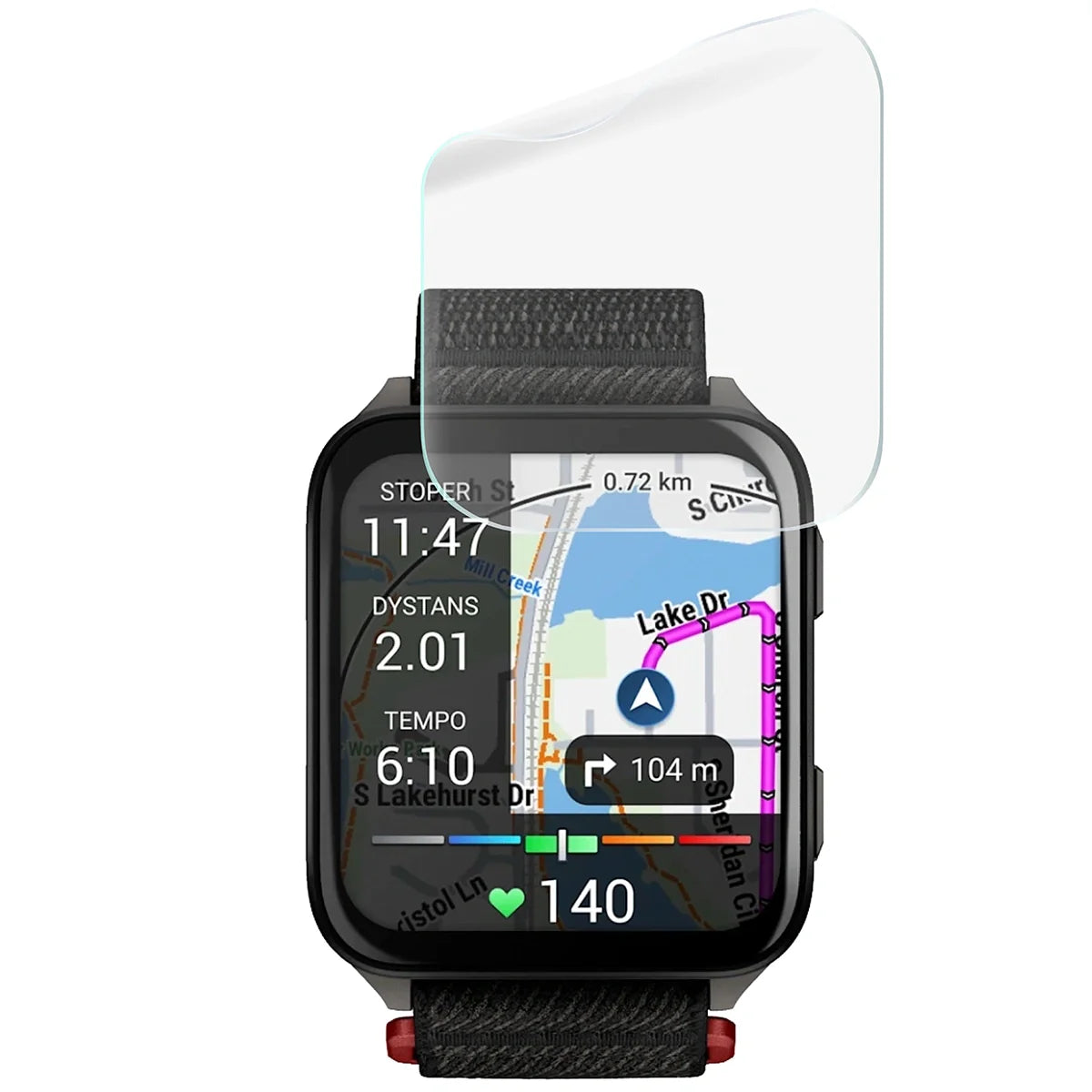 Hydrogel Folie für den Bildschirm für Garmin Venu X1, Bizon Glass Watch Hydrogel Duo, 2 Stück