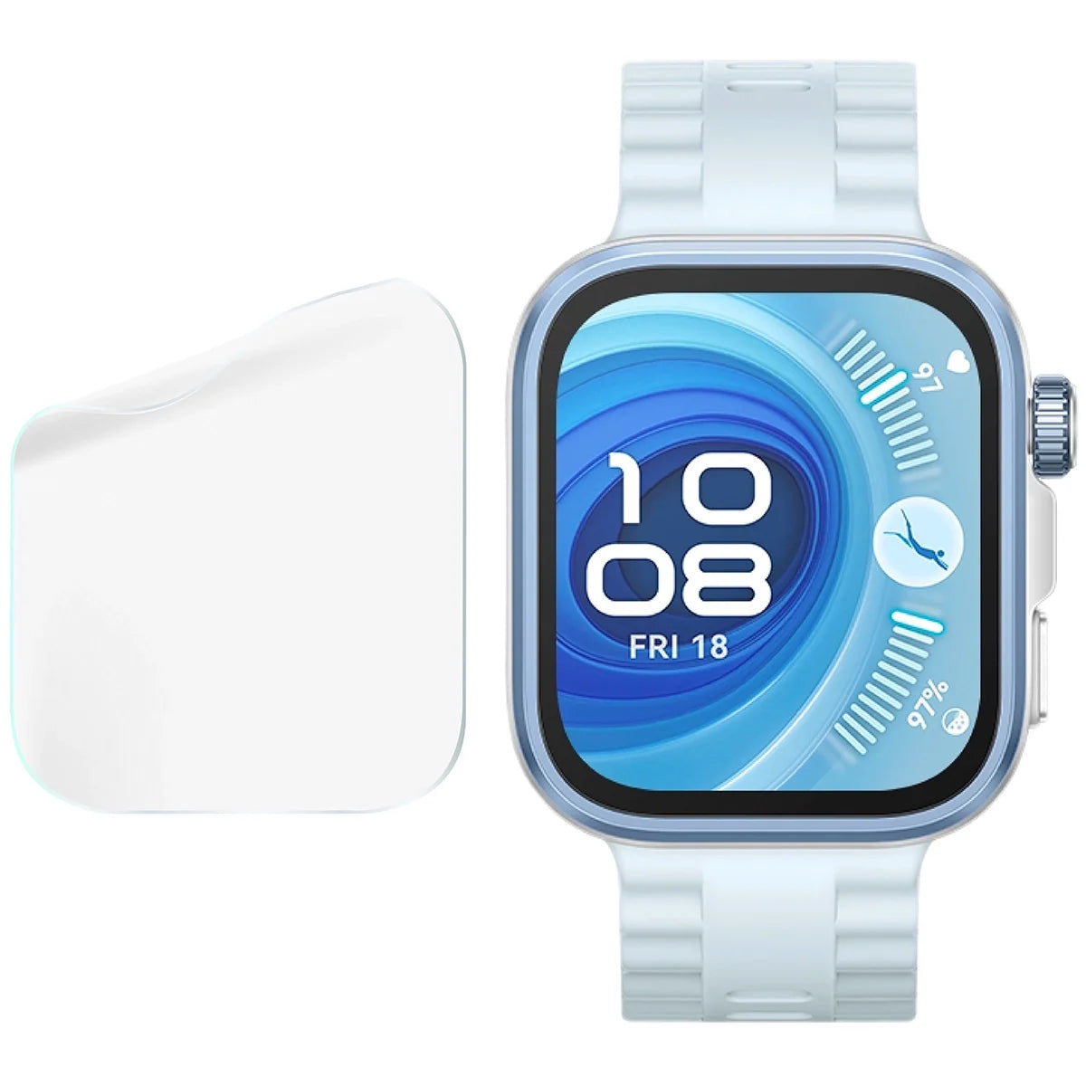 Hydrogel Folie für den Bildschirm für Huawei Watch Fit 4 / 4 Pro, Bizon Glass Watch Hydrogel Duo, 2 Stück