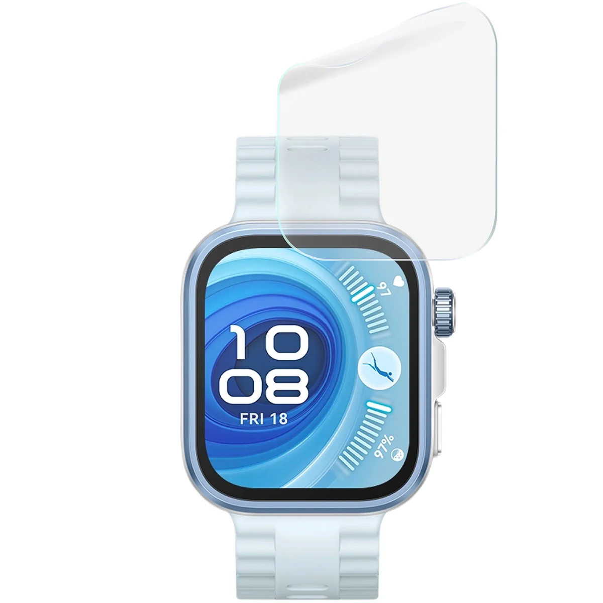 Hydrogel Folie für den Bildschirm für Huawei Watch Fit 4 / 4 Pro, Bizon Glass Watch Hydrogel Duo, 2 Stück