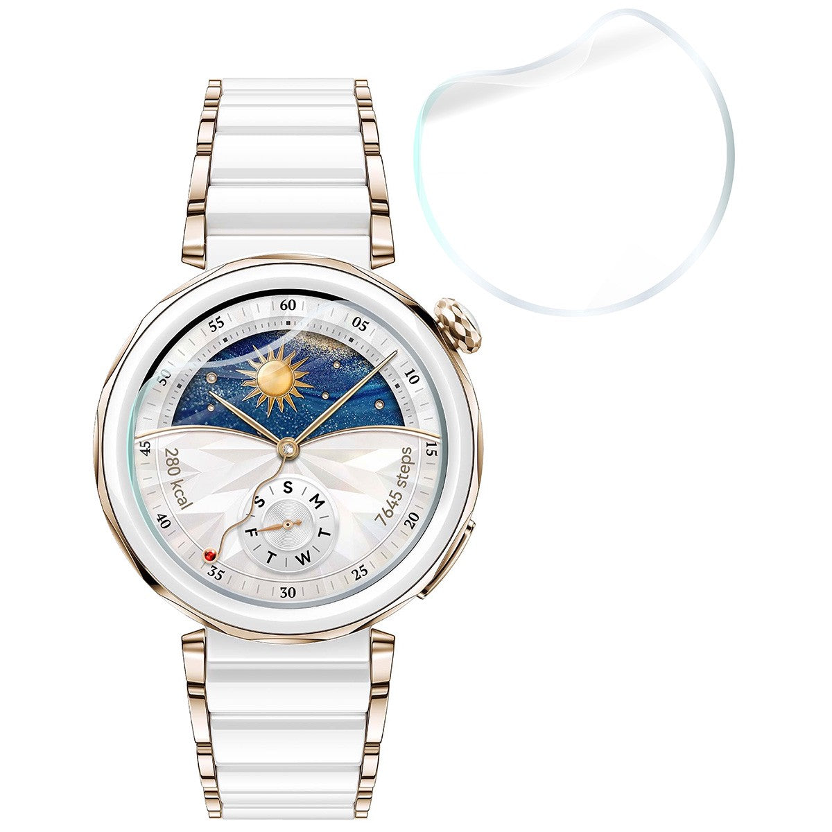 Hydrogel Folie für den Bildschirm für Huawei Watch GT 5 Pro 42 mm, Bizon Watch Film Hydrogel Duo, 2 Stück