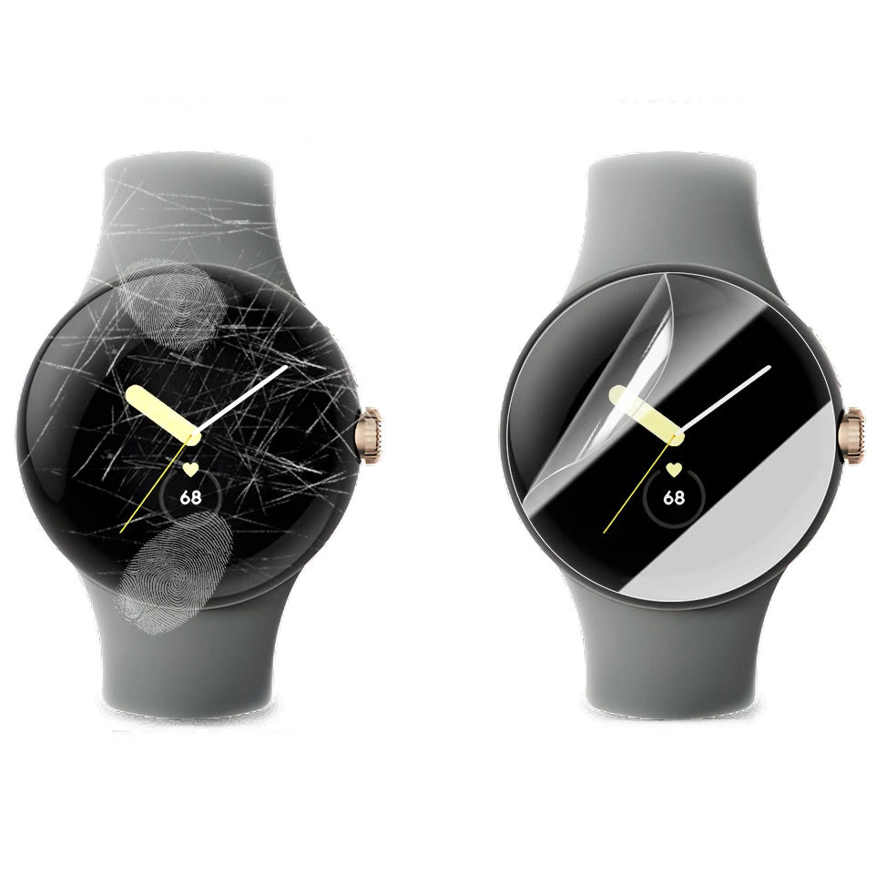 Hydrogel Folie für den Bildschirm für Google Pixel Watch 3 41 mm, Bizon Glass Watch Hydrogel Duo, 2 Stück