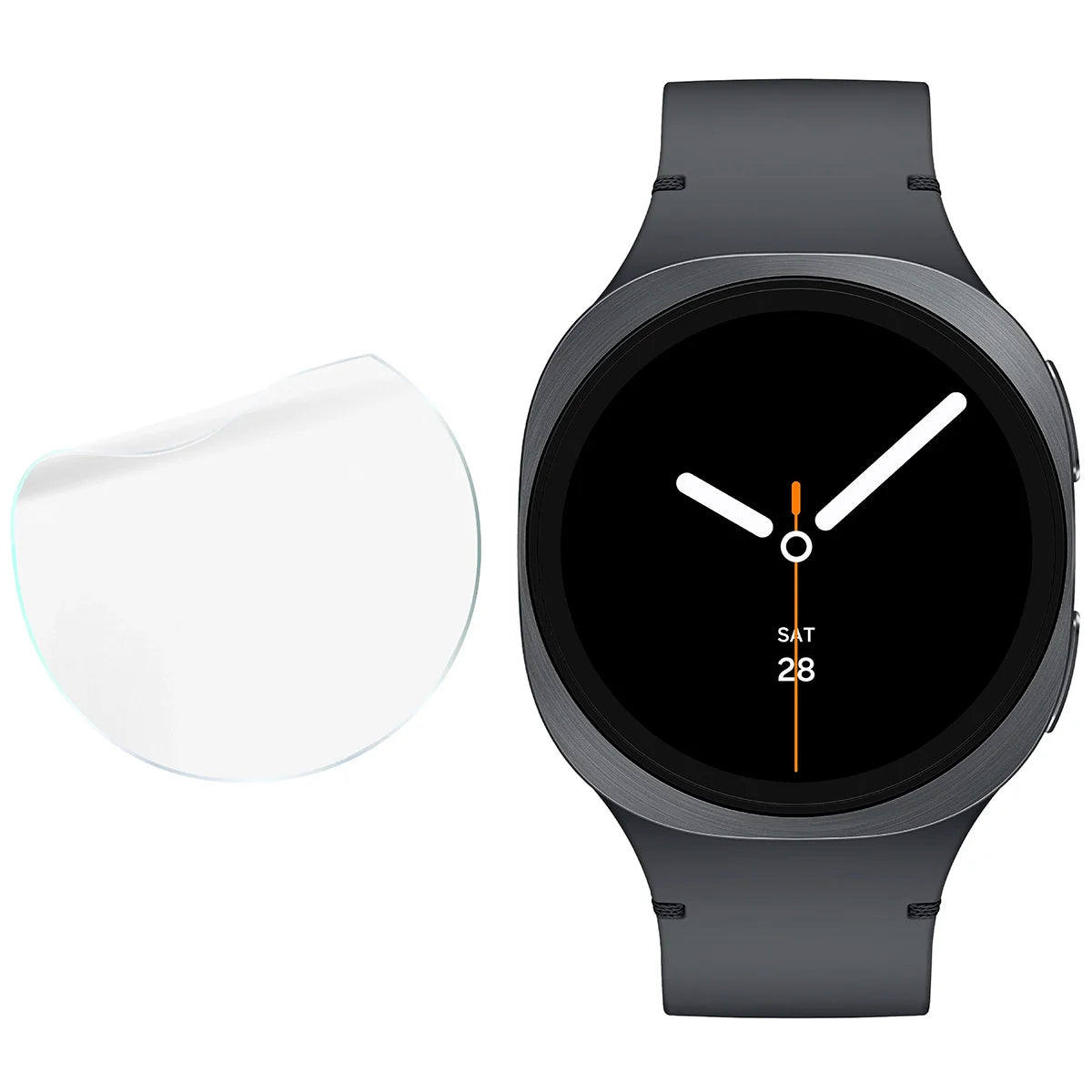 Hydrogel Folie für den Bildschirm für Galaxy Watch 8 44 mm, Bizon Glass Watch Hydrogel Duo, 2 Stück