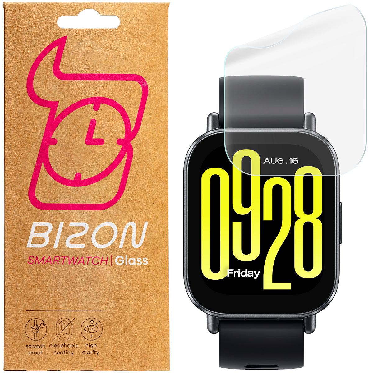 Hydrogel Folie für den Bildschirm für Xiaomi Redmi Watch 5 Active, Bizon Glass Watch Hydrogel Duo, 2 Stück