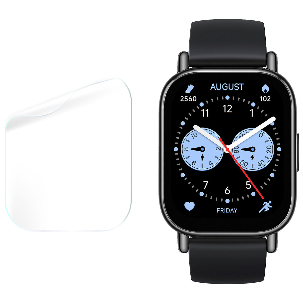 Hydrogel Folie für den Bildschirm für Xiaomi Redmi Watch 5 Lite, Bizon Watch Film Hydrogel Duo, 2 Stück