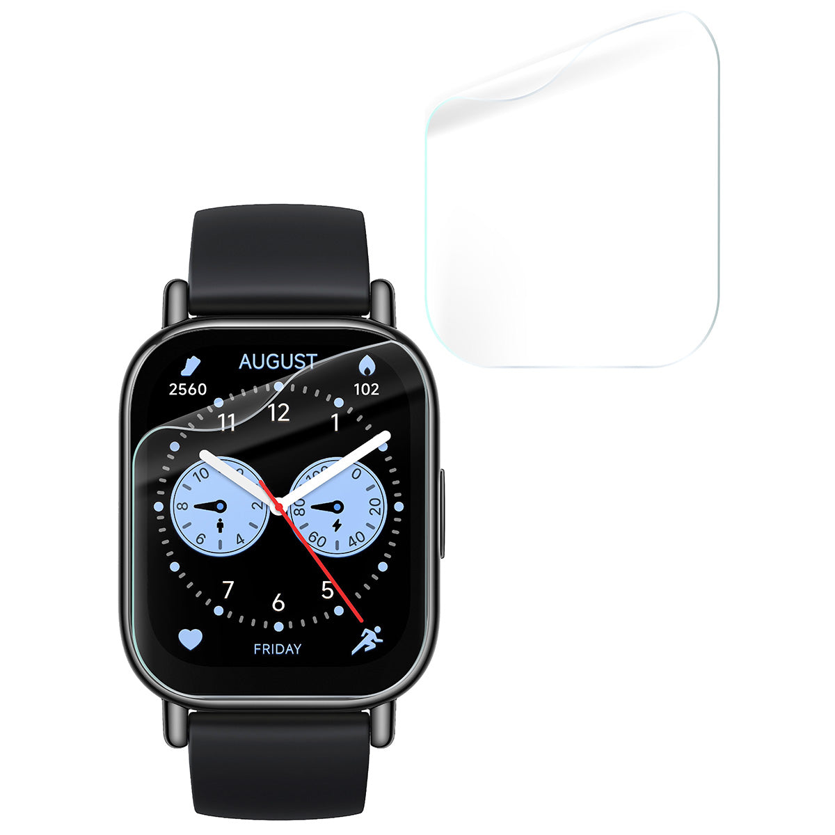 Hydrogel Folie für den Bildschirm für Xiaomi Redmi Watch 5 Lite, Bizon Watch Film Hydrogel Duo, 2 Stück