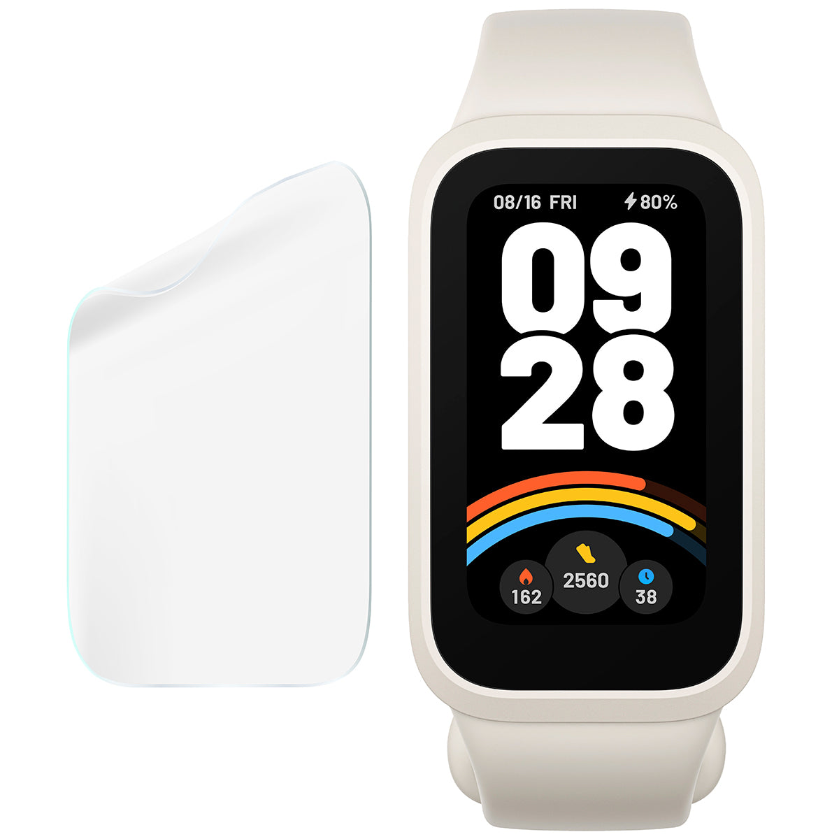 Hydrogel Folie für den Bildschirm für Xiaomi Smart Band 9 Active / Redmi Band 3, Bizon Glass Watch Hydrogel Duo, 2 Stück