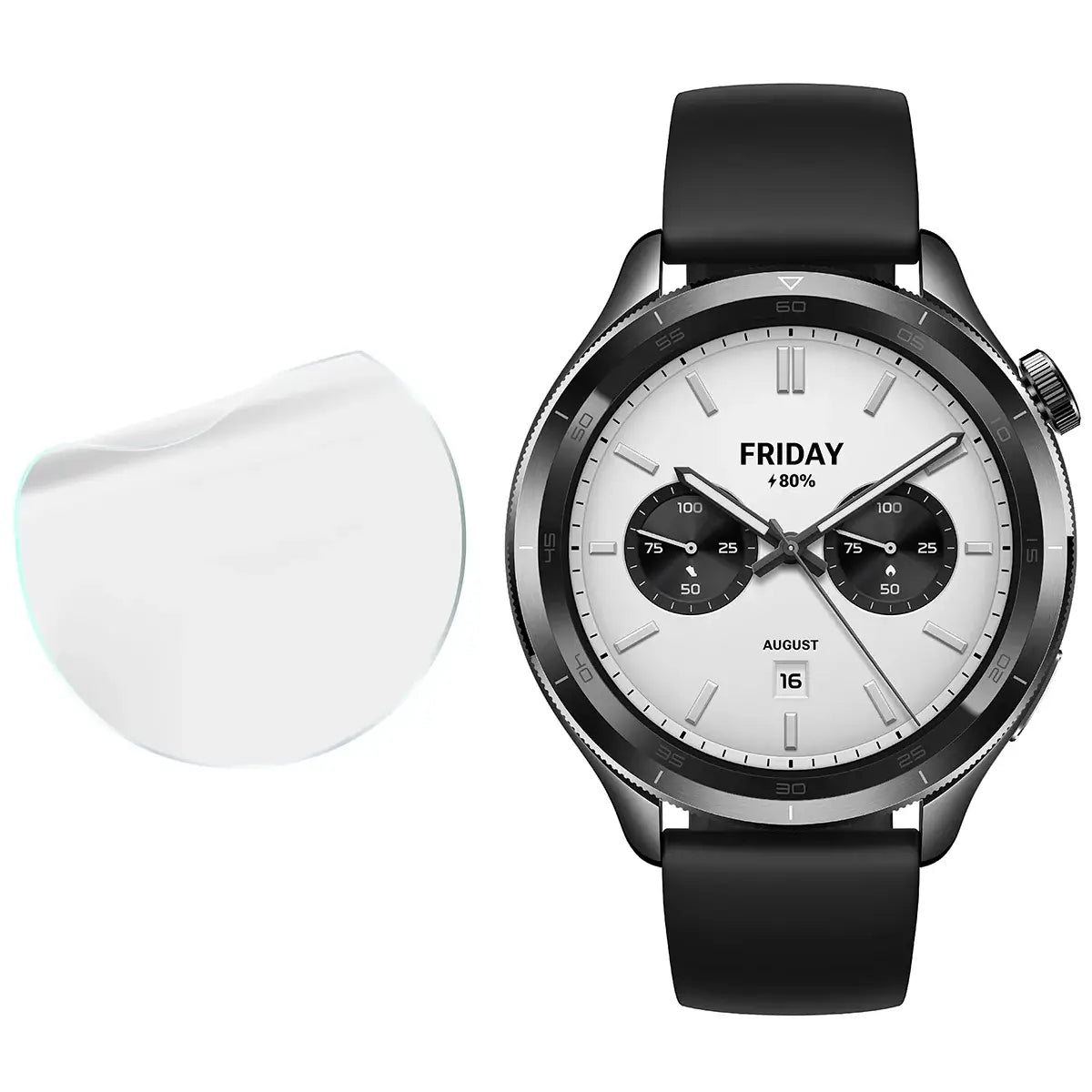 Hydrogel Folie für den Bildschirm für Xiaomi Watch S4, Bizon Glass Watch Hydrogel Duo, 2 Stück