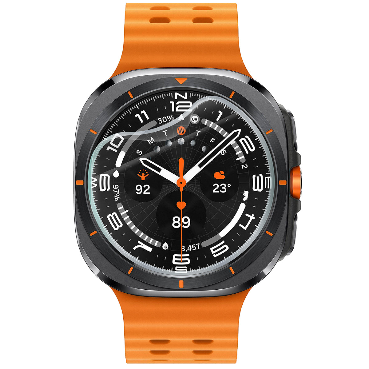 Matte Folie für Galaxy Watch Ultra 47 mm, Bizon Glass Watch Film Sun Duo, 2 Stück