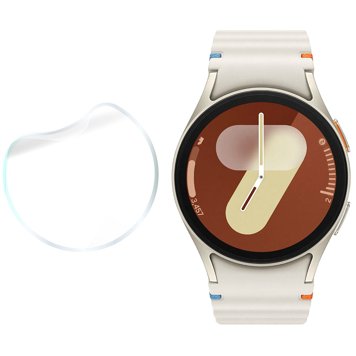 Matte Folie für Galaxy Watch 7 40 mm, Bizon Glass Watch Film Sun Duo, 2 Stück